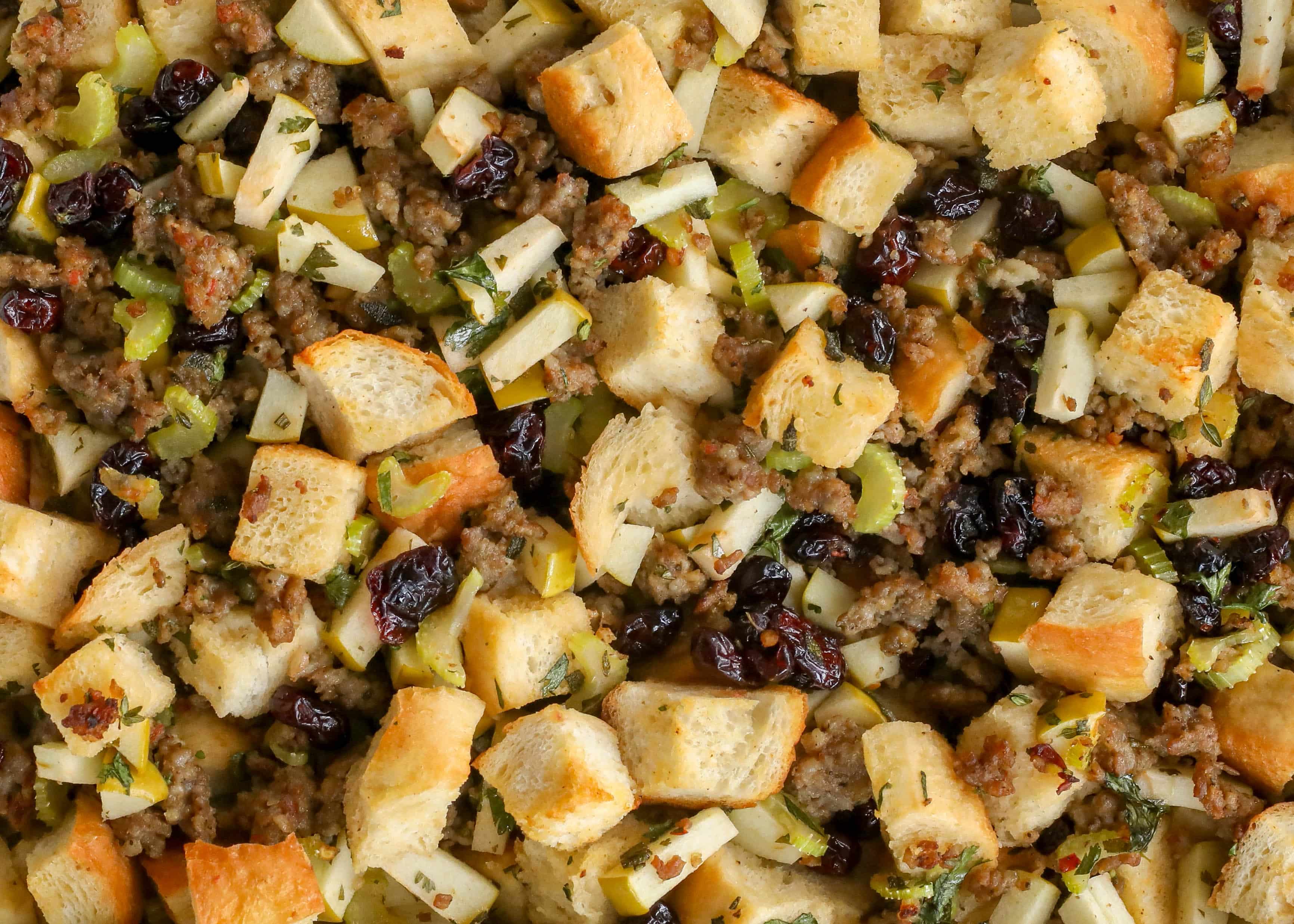 Make The Best Sausage Apple Cranberry Sourdough Stuffing